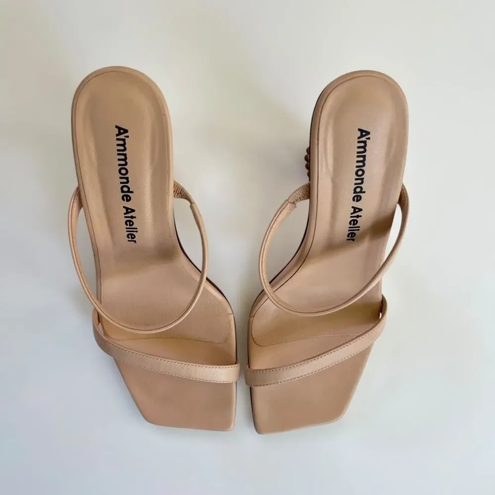 A'mmonde Atelier Andrea 100 Sandals in Nude‎